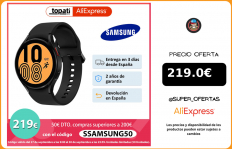 Reloj Samsung Galaxy Watch 4 (R870) Bluetooth Smartwatch de 44 mm, Color Negro (Black), Pantalla Touch AMOLED de 1,4|Relojes inteligentes|