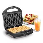Aigostar Neil – Gofrera eléctrica, 800 W con revestimiento antiadherente. Gofrera belga con placas profundas, asa de toque frío y cocinado de 2 gofres simultáneamente. Totalmente libre de BPA.