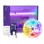 5M Tira LED RGB, BRIMAX Tiras de Luces LED Iluminación con 150, Control Remoto de 44 Claves LED Kit Completo, Adaptador de Alimentación 12V 3A para Decoración de Casa Fiesta Navidad TV Bar