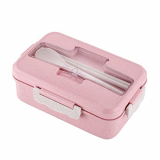 skrskr Caja Bento a Prueba de Fugas para Adultos con Fiambrera de 3 Compartimentos para niños con Cuchara y Tenedor Microondas Apto para lavavajillas Caja de Comida sin BPA con asa