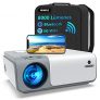Proyector WiFi Bluetooth 9000 Lúmenes, WiMiUS Proyector Full HD 1080P Nativo Soporte 4K, Proyector WiFi Digital 4D y Función de Zoom 50%, Portátil Proyector Cine en Casa para iOS/Android/PS4/TV Stick