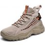 XIDISO Hombre Zapatillas Moda High-Top Sneaker Casuales con Cordones Correr Zapatos Caminar al Aire Libre Entrenadores