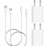 Cargador Phone, 4-Pack 1A/5V Movil Pared Enchufe Adaptador y Dos 1M Cable Replacement para Phone XS MAX/XR, X/10, 8/8 Plus, 7/7 Plus, 6/6S Plus, 5S/5C/SE 2020