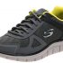 Skechers Track Bucolo, Zapatillas Hombre, Charcoal/Lime, 45 EU