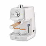 Ufesa CE7238 Cream Cafetera Expresso y Capuccino, Vaporizador Orientable, 20 Bares, 2 Modos: Café Molido o Monodosis, Depósito 1.2L, Función Calienta Tazas, 850W, Cream