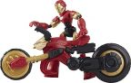 Marvel Bend and Flex, Figura de acción de Iron Man Piloto Flex, Figura de 15 cm y Mmoto para niños a Partir de 6 años