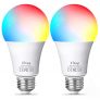 Bombilla Inteligente Alexa E27, Fitop RGBCW Bombilla Led Wifi Lámpara 10W 1000LM, Compatible con Alexa Google Home Siri, 2200-6500K Luz Inteligente Bombilla, 2 Paquete