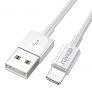 RAVIAD Cable Cargador iPhone, [MFi Certificado] 2M Cable Lightning Carga Rápida Cargador iPhone Compatible con iPhone 11 Pro XS MAX XR X 8 Plus 7 Plus 6S 6 Plus 5 5S 5C SE 2020 – Blanco