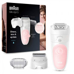Braun Silk-épil 5 5-620 Depiladora eléctrica para mujer, cabezal de afeitado y recorte depilación suave, tecnología de pinzas micro-grip, uso en húmedo