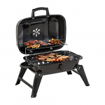 Outsunny Barbacoa de Carbón Portátil al Aire Libre Parilla de Carbón Plegable Barbacoa de BBQ Vegetal Tamaño Compacto Facil Llevar para Exterior Acampada 59x43x36cm