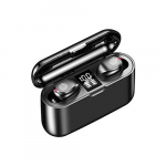 Auriculares inalámbricos, Auriculares Hi-Fi de Graves Bluetooth 5.0 con Estuche de Carga LED de 1500 mAh, Auriculares con Sonido estéreo intrauditivos Impermeables IPX7,para iPhone y Android(Negro)