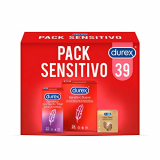 Durex Pack Preservativos Sensitivo Suave + Sensitivo Contacto Total + Real Feel Sin Latex – 39 condones