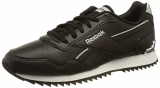 Reebok Royal Glide Ripple Clip, Zapatillas Mujer, Black/Silver Metallic/Cloud White, 38 EU