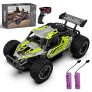 QUN FENG Carro de Control Remoto Coche RC Vehículo de Juguete 2WD Escala 1:16 2.4GHz RC Camión Monstruo Coche de Carreras Eléctrico RC Buggy Truck para Niños Principiantes de 6 a 12 Años,verde