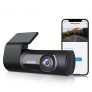 Cámara de Coche 2K 1440P QHD KAWA Dashcam – Cuerpo Giratorio 360°, Grabación de Emergencia, 145°Gran Angular, WDR con Super Visión Nocturna, Sensor G, D6