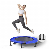 Mini cama elástica plegable de 102 cm, trampolín profesional de fitness con ventosas antideslizantes, rebote de fitness silencioso para ejercicio, interior y jardín, máx. 150 kg