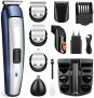 Cortapelos Electrónico Cortapelos Profesional Hombre Barbero,Cortapelos Nariz y Orejas,Maquina de pelar,Máquina de Afeitar, Recortadora Barba y PrecisiónImpermeable 8 en 1 Afeitar de Barba/Cara/Cuerpo