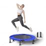 Mini cama elástica plegable de 102 cm, trampolín profesional de fitness con ventosas antideslizantes, rebote de fitness silencioso para ejercicio, interior y jardín, máx. 150 kg