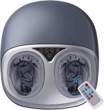 Masajeador de Pies con Calor Masaje Pies Foot Massager con Control Remoto, Amasado Profundo, Compresión de Aire para Aliviar Dolores de Plantar, Pies Talla Máximo EU46 para Casa Oficina Uso