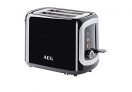 AEG AT3300 Tostadora Serie 3 de Doble Ranura, 7 Niveles de Potencia, Descogelador, Soporte para Bolleria, Recogemigas, Tapa Antipolvo, 1m de Longitud Cable, 940 W, Plastique, 2, Negro