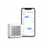 SwitchBot Hygrometer Hygrometer Indoor – Sensor de humedad de la temperatura, Add Hub Plus / Mini compatible con Alexa, Google Home, HomePod, IFTTT