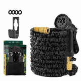 HALOVIE Manguera de Jardín Extensible 100FT/30M Manguera de Agua Conexiones de Latón Puro Boquilla de 8 Modos de Pulverización Manguera de Riego Flexible Retráctil Tejido Extra Fuerte