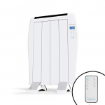 Cecotec Radiador Eléctrico Bajo Consumo Ready Warm 800 Thermal 4 Elementos, 600 W, De pared o pie, 3 Modos, Temporizador, Mando a Distancia, Pantalla LED, Protección sobrecalentamiento, Ultrafino