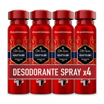 PACK X4 Old Spice Captain Spray Corporal Desodorante Para Hombres 150 ml