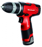 Einhell TH-CD 12 Li – Taladro sin cable, 1 velocidad, batería de 1.3 Ah, 22 Nm, portabrocas 10 mm, 12 V, color negro y rojo