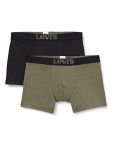 Levi’s Optical Illusion-Calzoncillos Tipo bóxer de algodón orgánico, Green Combo, S para Hombre