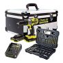 STANLEY FATMAX FMCK625D2F-QW – Taladro percutor 18V, 27.200 ipm, con 2 baterías de litio 2Ah, set de 50 acc y maletín de aluminio