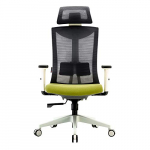 Amazon Brand – Umi Silla Oficina Silla de Escritorio ergonómica y giratoria de Malla con Soporte Lumbar Regulable y reposabrazos de Poliuretano y Asiento Acolchado-Carga máxima de 150 kg(Verde)