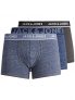 JACK & JONES Boxershorts Bóxer, Detalle: melange gris oscuro – Blazer azul marino denim celeste, M para Hombre
