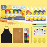 Pinturas para dedos lavables para niños, pintura no tóxica y bombas de baño, pintura para niños juguetes de prejardín de infantes, regalos para cumpleaños de niños, Halloween, Navidad