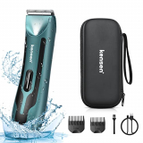 KENSEN Afeitadora Corporal Masculina, Depiladora Corporal Hombre en Seco y Húmedo, para Barba, Axilas, Pecho, Piernas y Genitales, Verde Oscuro