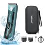 KENSEN Afeitadora Corporal Masculina, Depiladora Corporal Hombre en Seco y Húmedo, para Barba, Axilas, Pecho, Piernas y Genitales, Verde Oscuro