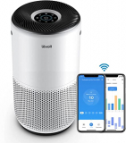 LEVOIT Purificador de Aire Inteligente WiFi con Filtro HEPA H13, CADR 400m³/h, Hasta 83m² con Sensor PM2.5, Compatible con Alexa, Elimina 99,97% de Alergia Humo Polen Ácaros Pelo de Mascota Core 400S