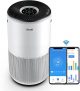 LEVOIT Purificador de Aire Inteligente WiFi con Filtro HEPA H13, CADR 400m³/h, Hasta 83m² con Sensor PM2.5, Compatible con Alexa, Elimina 99,97% de Alergia Humo Polen Ácaros Pelo de Mascota Core 400S