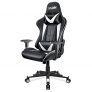 VADIM Silla de Oficina para Juegos En Blanco y Negro, Silla de Oficina Ergonómica para Deportes de Carreras, Respaldo Reclinable a 155 ° Asiento para Juegos, Altura Ajustable, PU para Pc para Juegos