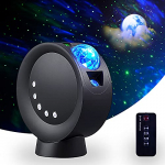 RTjoy Proyector Star versión de batería, proyector Galaxy Sky con control remoto, proyector de luz nocturna para adultos y niños, USB o 3H 2000mAh funciona con pilas (negro)