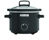 Crock-Pot CSC046X Olla de cocción Lenta Manual para Preparar Todo Tipo de Recetas, óptimo si cocinas para ti Solo o para Dos, 180 W, 2.4 litros, Acero Inoxidable, Negro