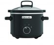 Crock-Pot CSC046X Olla de cocción Lenta Manual para Preparar Todo Tipo de Recetas, óptimo si cocinas para ti Solo o para Dos, 180 W, 2.4 litros, Acero Inoxidable, Negro