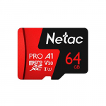 Netac 64 GB Pro Micro SDXC TF Tarjeta de Memoria Almacenamiento de Datos V30 / UHS-I U3 de Alta Velocidad hasta 98 MB/s