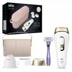 Braun Silk-expert Pro 5 Depiladora Mujer Luz Pulsada IPL con 3 Cabezales de Precisión y Maquinilla de Afeitar Venus, Alternativa a la Depilación Láser en Casa, Regalos Originales para Mujer, PL 5347