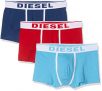 Diesel UMBX-DAMIENTHREEPACK, Calzoncillo para Hombre, Multicolor (Chinese Red/Estate Blue/Sky E4123/0jkkc), S, Pack de 3