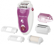 Rowenta Silence Soft EP5660 – Depiladora 2 velocidades, sistema antidolor de 24 pinzas, luz frontal Led, cabezal exfoliante, de afeitado, para axilas y para recorte para la zona del bikini