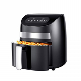 mewmewcat Freidora de Aire Caliente 3 L, 1000 W, Air Fryer, Freidora sin Aceite con Olla Antiadherente, Pantalla Digital LED, Botón, Temporizador, Regulación de Temperatura, con Enchufe Europeo