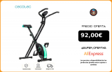 Cecotec Bicicleta Estática Plegable Magnética X Bike Pulsómetro Resistencia Variable Pedales de Máximo Agarre Negro|Bicicletas fijas de interior|