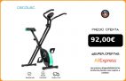 Cecotec Bicicleta Estática Plegable Magnética X Bike Pulsómetro Resistencia Variable Pedales de Máximo Agarre Negro|Bicicletas fijas de interior|