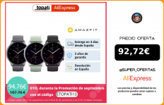 Amazfit GTR 2e Reloj inteligente con control del ritmo cardíaco y de la calidad del sueño, AMOLED de 2021 pulgadas, 5 ATM, para|Relojes inteligentes|